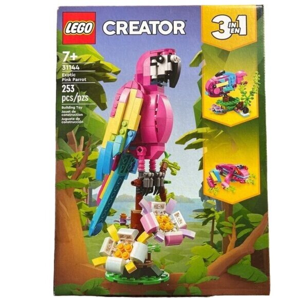 Lego Creator 31144 Exotic Pink Parrot OR Frog Fish 3 in 1 Building Set New Gift - Picture 1 of 10